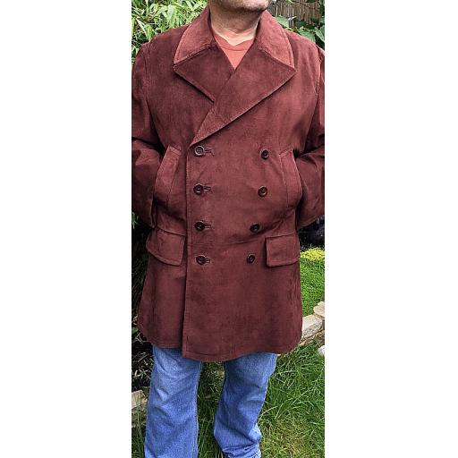 Men's Suede Double Breasted Reefer Jacket