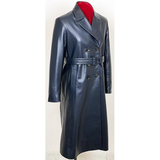 Womens Leather Trench Coat 1