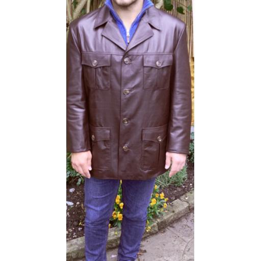 Men's Leather Safari Jacket