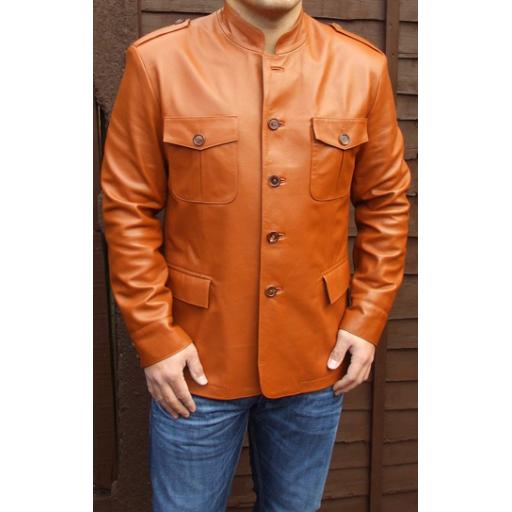 Men's Leather Safari Style Jacket