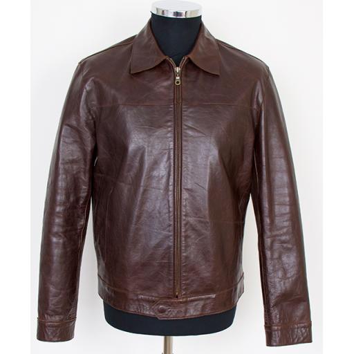 Men's Raw Edge Leather Jacket
