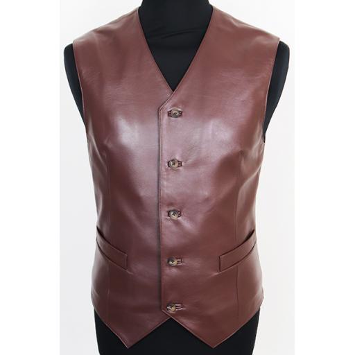 Men's Leather Waistcoat