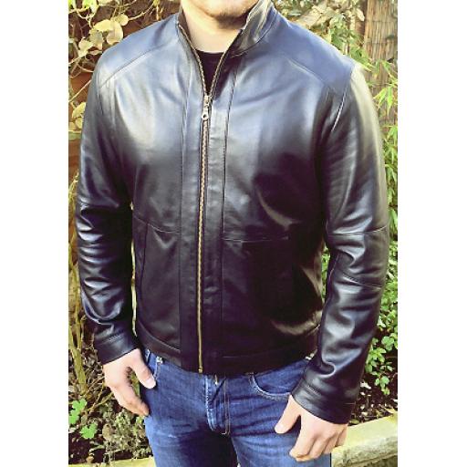 Men's Leather Straight Cut Jacket