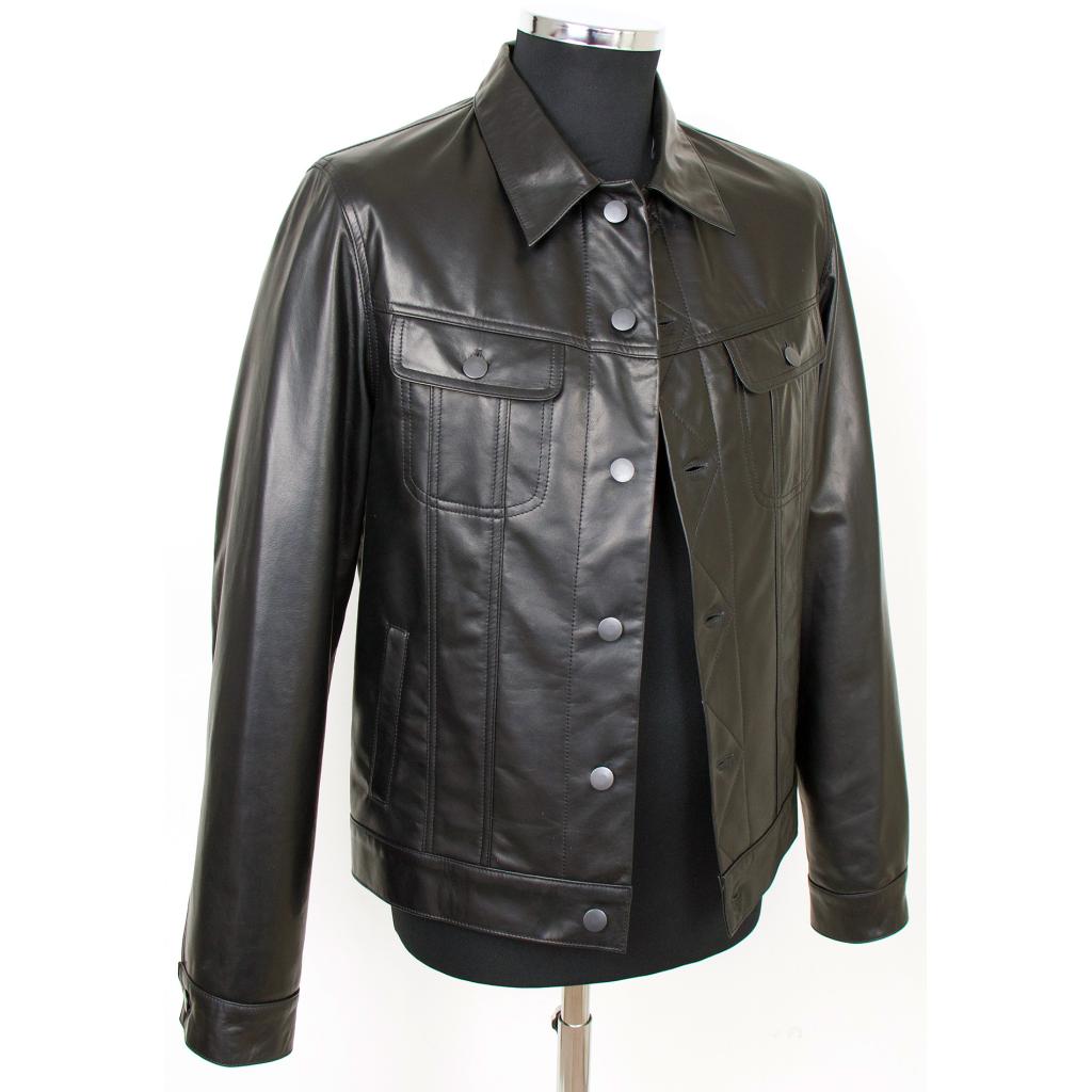 Men's Leather Trucker Jacket