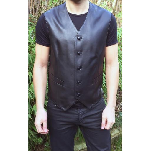 Men's Leather Waistcoat 1