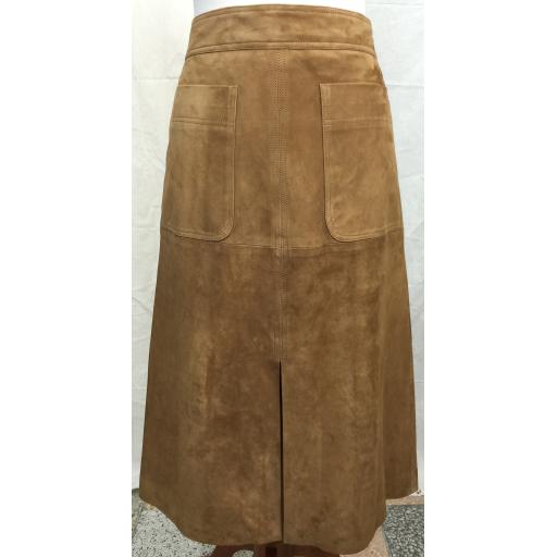 Suede A-Line Skirt