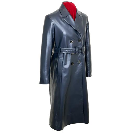Womens Leather Trench Coat 1