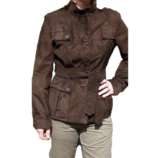 Women's Suede Safari Style Jacket