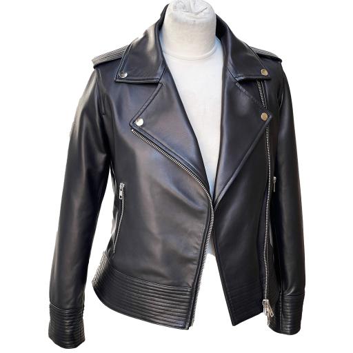 Women's Leather Biker Jacket