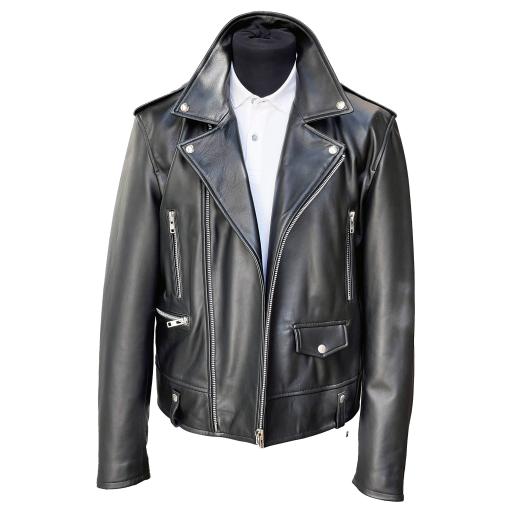 Men's Leather Biker Jacket